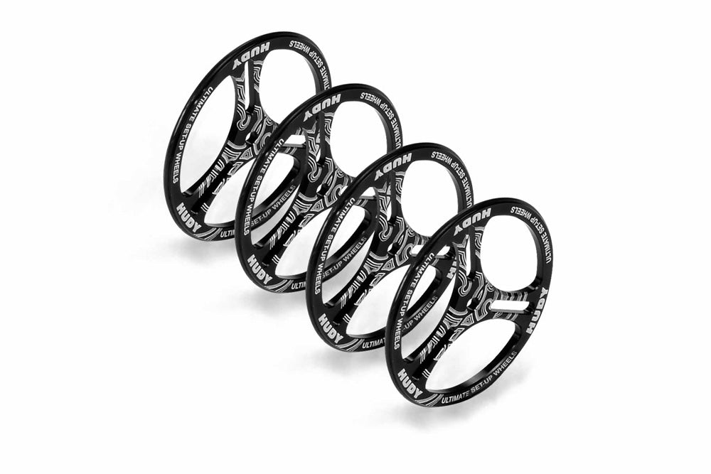 ALU SET-UP WHEEL FOR 1/10 TOURING RUBBER TIRES (4)