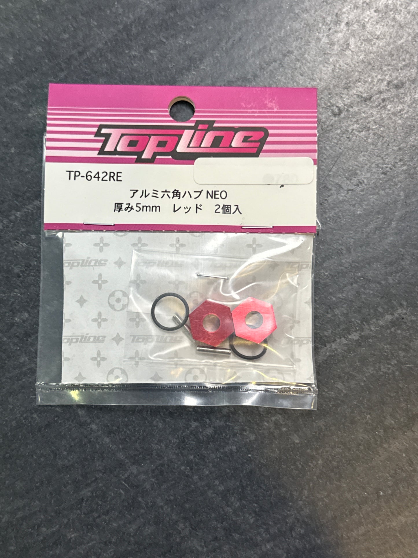 Topline ALUMINUM WHEEL HUB NEO RED(Thickness/5mm)