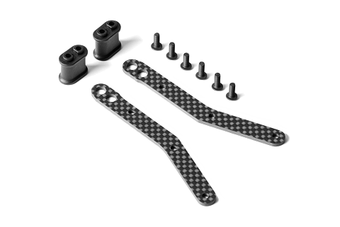 GRAPHITE CHASSIS SIDE GUARD BRACE FOR BENT SIDES CHASSIS (2)