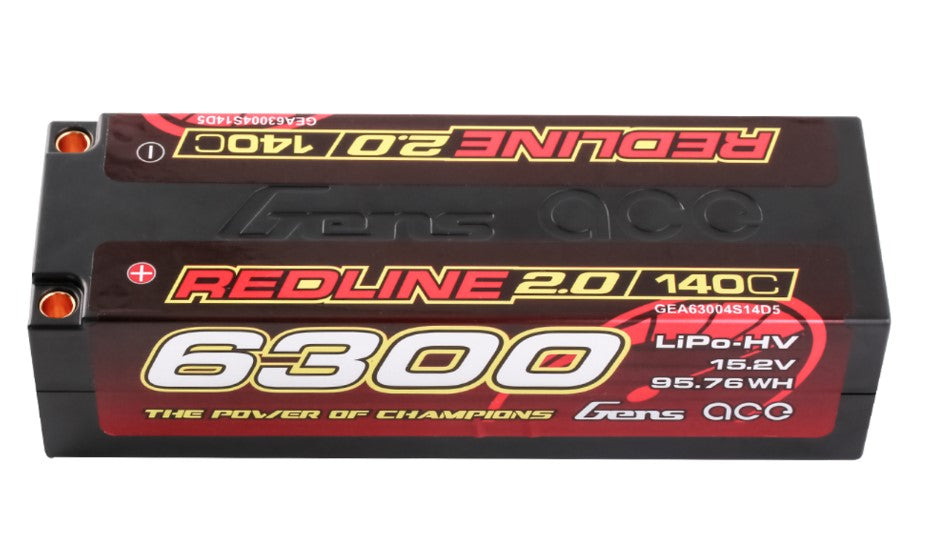 GensAce Redline 2.0 6300mAh 4S1P 140C Stick Lipo