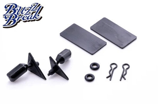 OVERDOSE Door Mirror Type-A & Number Plate Set (4pc)