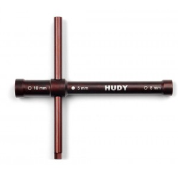 HUDY CROSS WRENCH GLOWPLUG # 8MM / CLUTCHNUT # 10MM - LONG