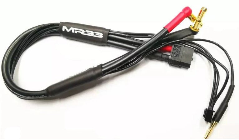 MR33 2S All-Black Charging Lead - 300mm (4/5mm Dual Plug - XH)