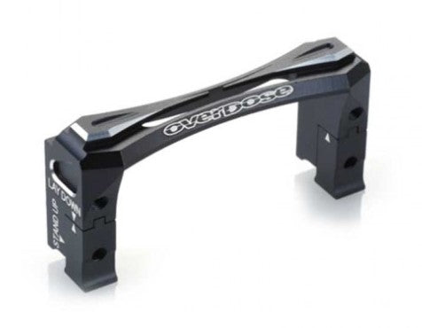 OVERDOSE 2 Way Layout Aluminum Servo Mount Black