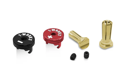 T-Works Polarity Heatsink Long Connector 5mm (Red/Black)