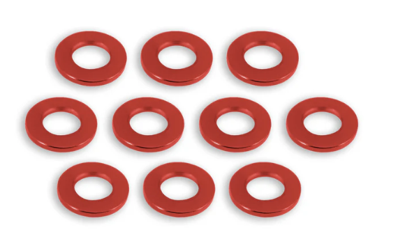 T-Works Aluminum 3mm Bore Washer 0.5mm (Red) 10 pcs