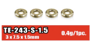 T-works Brass Washer for Suspension Arm 3 x 7.5 x 1.5mm (4pc)