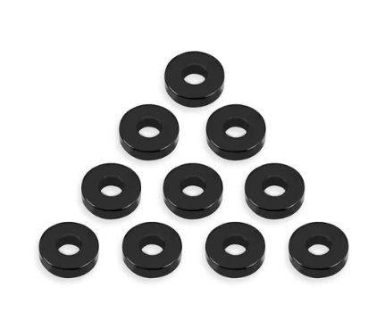 T-works Aluminum Shim 3X7.8X2mm 10pcs (Black)