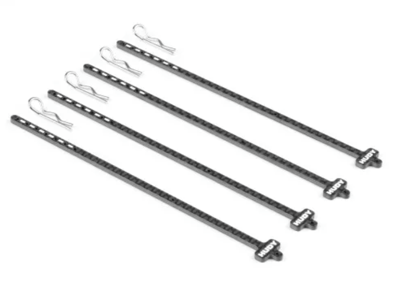 Hudy Carbon Tire Stick 1/10 On/Off-Road Wheels 5mm Hole (4)