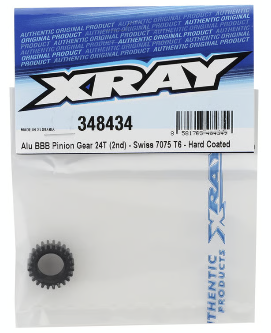Xray Alu BBB Pinion Gear 24T (2nd) - Swiss 7075 T6 - Hard Coated