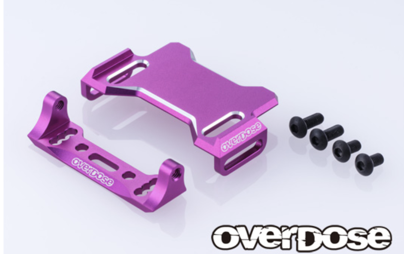OVERDOSE JT Aluminum Rear ESC Mount Type-2 (For GALM Series/Purple)
