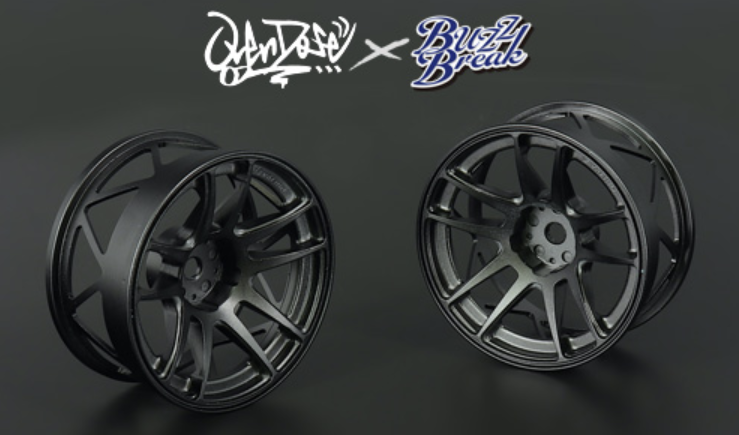 OVERDOSE Buzz Break VALINO N820S Aluminum Wheel OVERDOSE ver. UL-SPEC 26mm (Black Anodized/OFF+7)