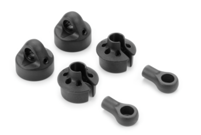 XRAY Short Shock Cap, Spring Collar & Ball Joint- Big Bore (2)