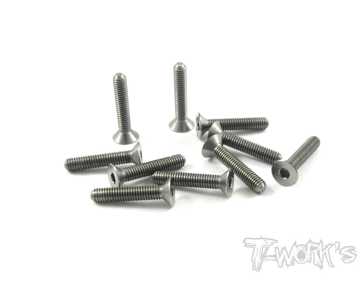 Tworks 3mm x 16mm Titanium Hex Countersink Screw