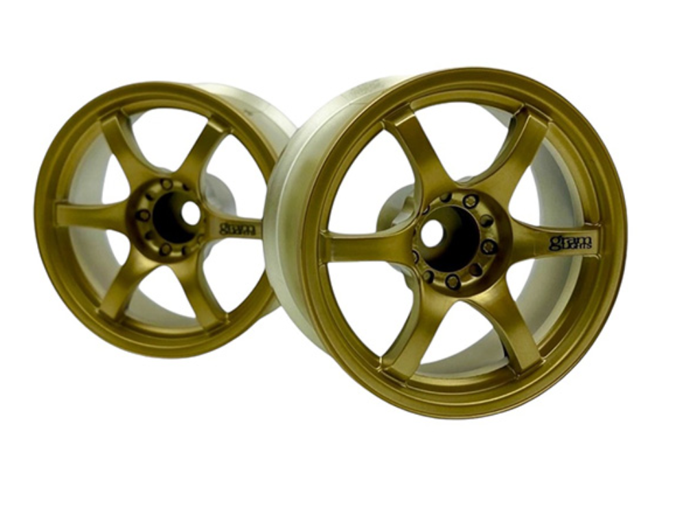 gram LIGHTS 57D Sports WHEEL TRACTION TYPE OFFSET 6 GOLD METAL