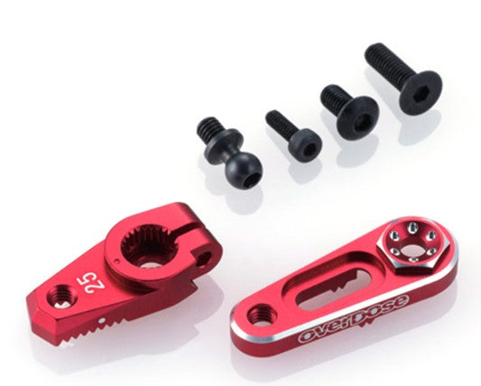 OVERDOSE Aluminium Direct Servo Horn Type2 Red (Futaba)