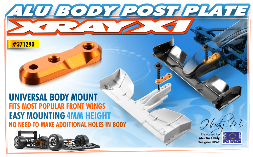 X1 Alu Body Post Plate - Black