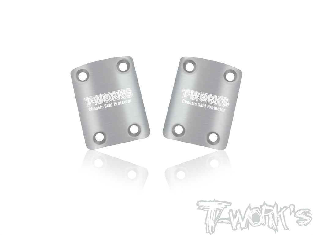 T-Work's Stainless Steel Rear Chassis Skid Protector ( Kyosho MP11 ) 2pcs.