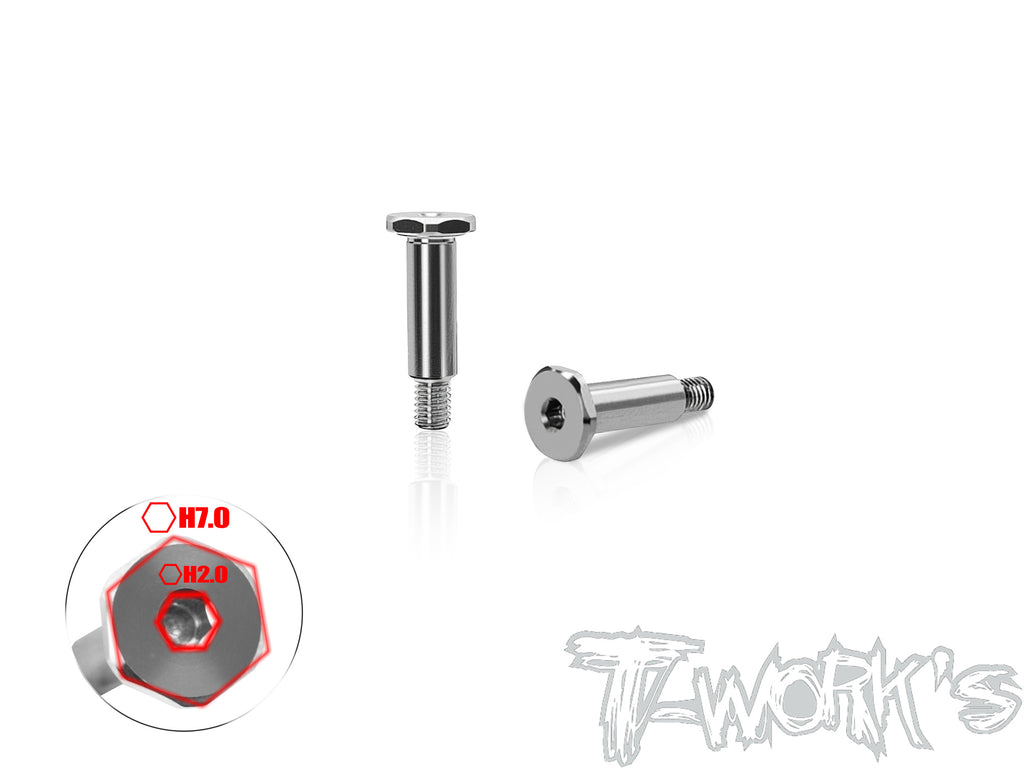 T-Work's 64 Titanium Steering Screw ( Kyosho MP11 ) 2pcs.