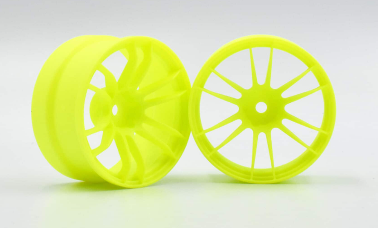 ReveD Competition Wheel UL12, Fluoroscent Yellow, Offset 6, Pack of 2