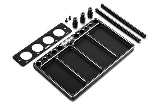 HUDY ALU TRAY FOR 1/8 OFF-ROAD DIFF & SHOCKS