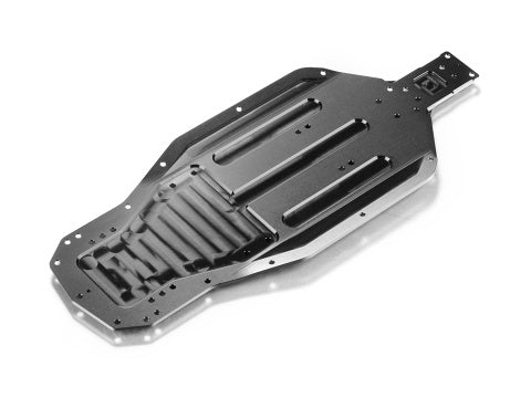 XB2'23 ALU CHASSIS WITH BENT SIDES - SWISS 7075 T6 - 2.5MM - SHORT