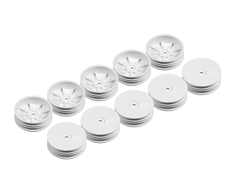 2WD FRONT SLIM WHEEL AERODISK WITH NARROW OFFSET - WHITE (10)