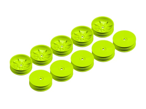 2WD FRONT SLIM WHEEL AERODISK WITH NARROW OFFSET - YELLOW (10)