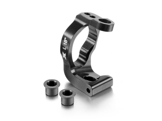 ALU CASTER BLOCK 18° LEFT - SWISS 7075 T6