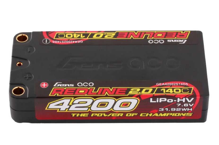 GensAce Redline 2.0 4200 mAh 120C Shorty Lipo