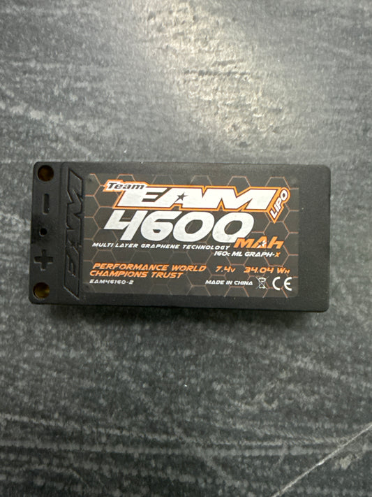 TEAM EAM 4600mAh 130C 7.4V LiPo Shorty Battery