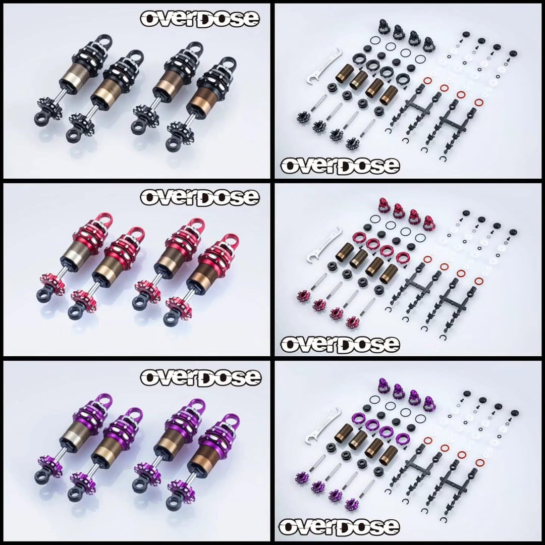 Overdose High Grade Shock Set Spec.4 RED (Adjustable, 4pcs)