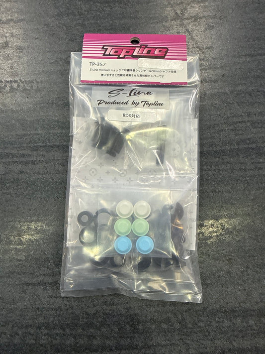 Topline S-Line Premium Shock Absorber, TRF Standard Length Cylinder & 28mm Shaft Specification, Black