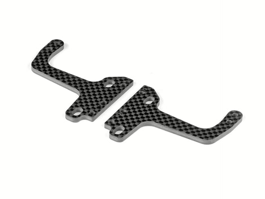 XRAY X4F-27 Rear Carbon Upper Clamp - Adjustable Flex Bulkheads (2)