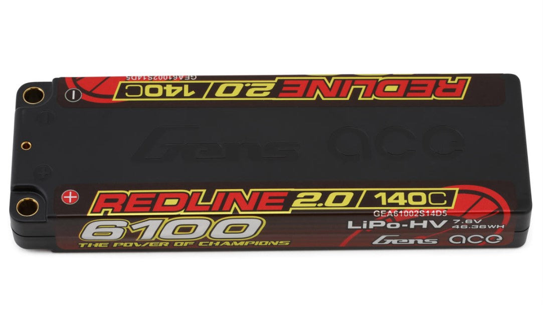 GensAce Redline 2.0 6100 mAh 2S1P 140C Stick Lipo