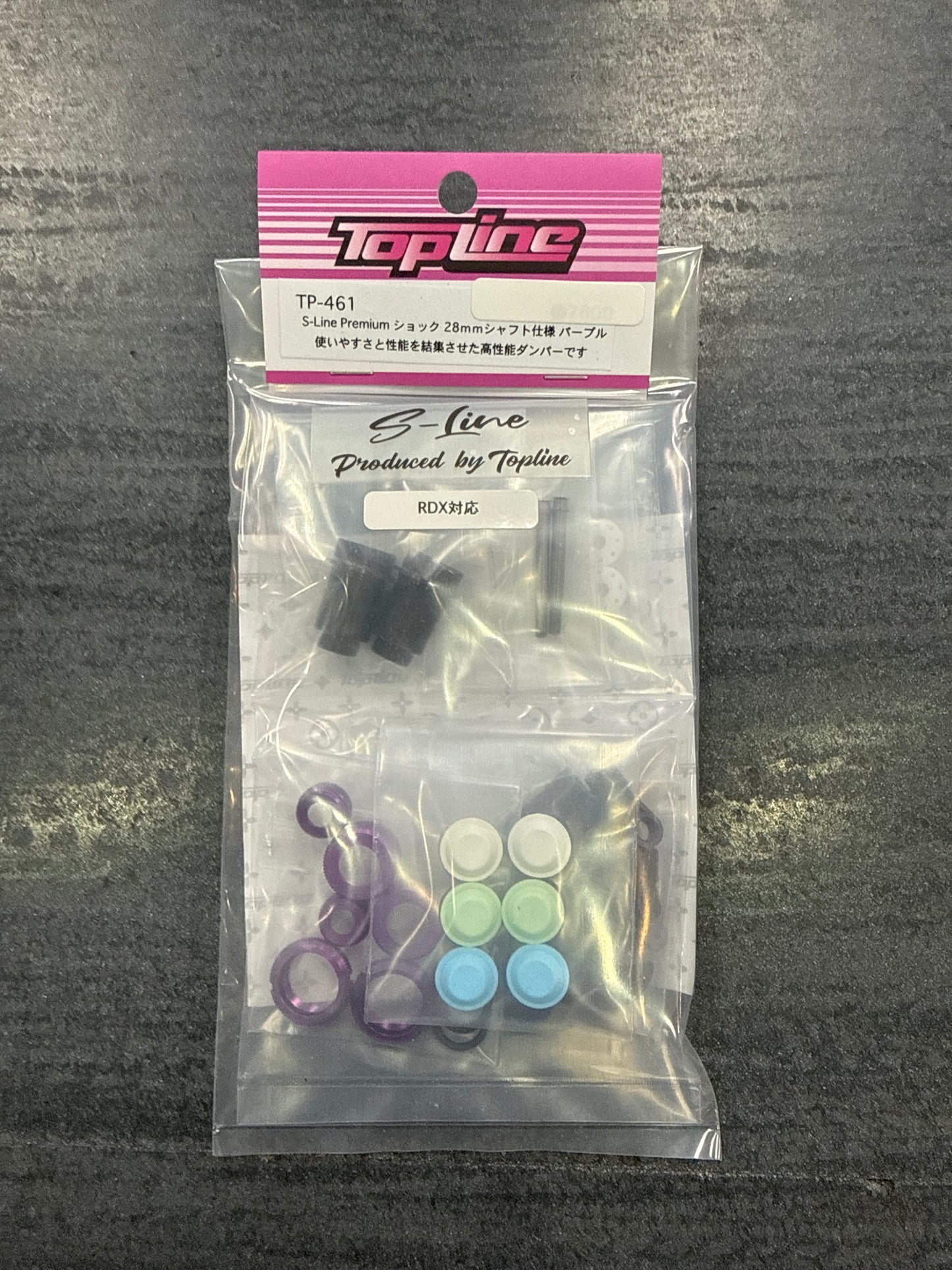 Topline S-Line Premium Shock Absorber, TRF Standard Length Cylinder & 28mm Shaft Specification, Purple