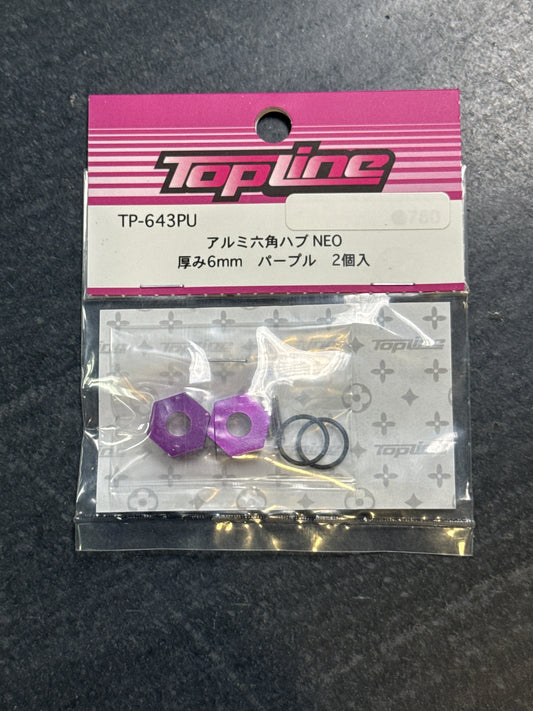 Topline ALUMINUM WHEEL HUB NEO PURPLE（Thickness／6mm)