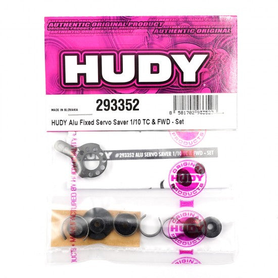 Hudy Alu Fixed Servo Saver 1/10 TC & FWD - Set