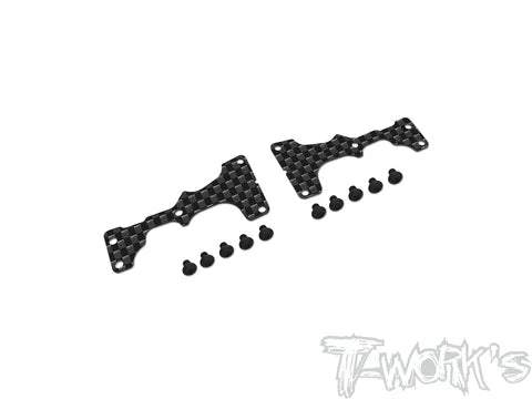 T-work’s Graphite Front A-arm Stiffeners 1mm Lower ( For Kyosho MP11 )