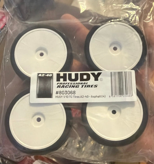 HUDY 1/10 TC TIRES A2-40 - ASPHALT (4)