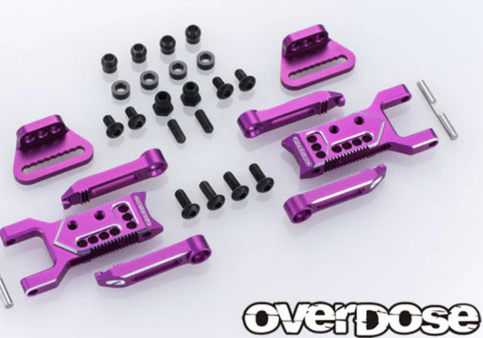 OVERDOSE Adjustable Aluminum Rear Suspension Arm Type-3 (For OD / Black)