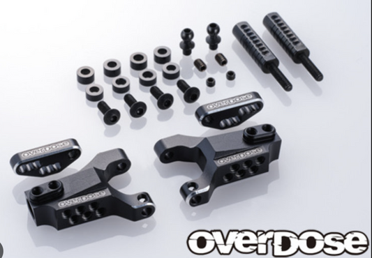 OVERDOSE Adjustable Aluminum Front Suspension Arm Type-3 (For OD / Black)