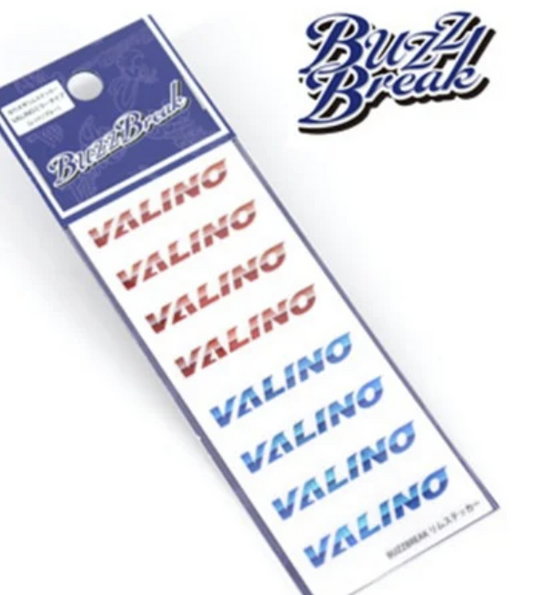 OVERDOSE Cut out rim sticker (Valino Mirror Type / Red/ Blue)