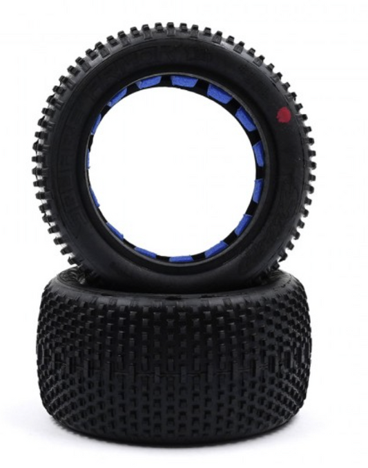 Sweep Square Armour Rear Red (Hard) 1:10 Buggy Tires (2pc)