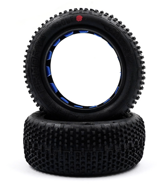 Sweep Square Armour Front Red (Hard) 1:10 Buggy Tires (2pc)