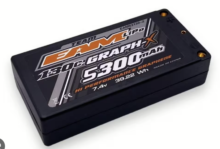 TEAM EAM 5300mAh 130C 7.4V LiPo Shorty Battery