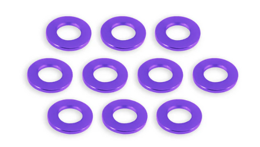 T-Works Aluminum 3mm Bore Washer 0.5mm (Purple) 10 pcs