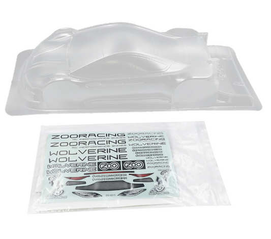 ZooRacing Wolverine MAX 0.4mm Airlite Clear Body Set for 1/10 RC Touring Car