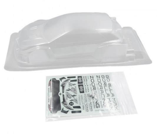 ZooRacing Gorilla MAX 0.5mm UL 190mm Clear Body Set for 1/10 FWD Touring Car