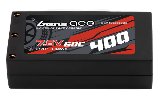 GensAce 400mah 7.6v 60c 2s1p Lipo Battery